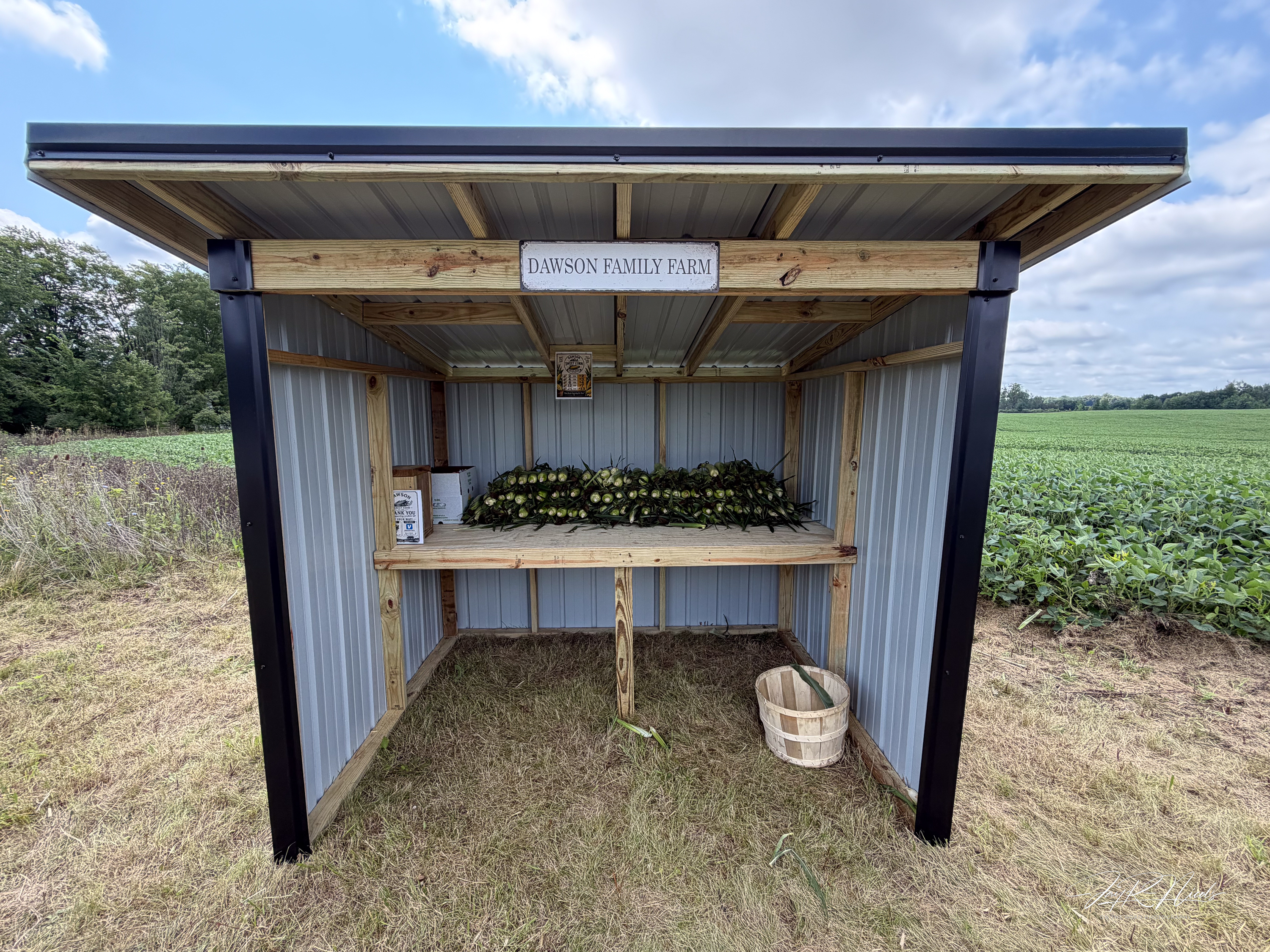 Inside the Dawson Family Farm stand